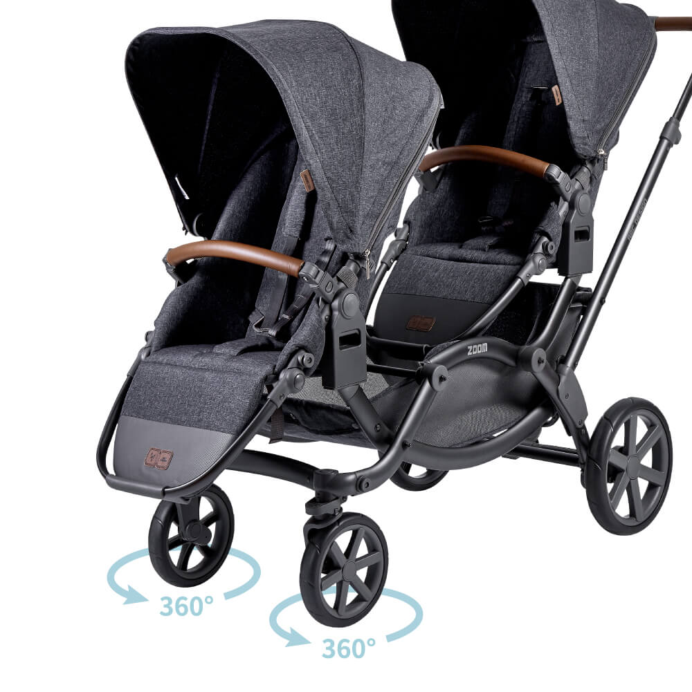 双子ちゃんのパパ・ママに朗報！ ドイツABC Design社より、新生児から使用できる ハイエンド縦型2人乗りベビーカー『Zoom plus』新登場！