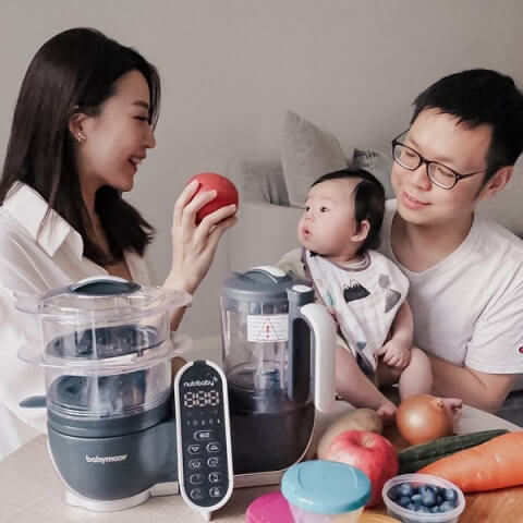 輕鬆做副食品，時尚又實用Babymoov Nutribaby(+)五合一食物調理機